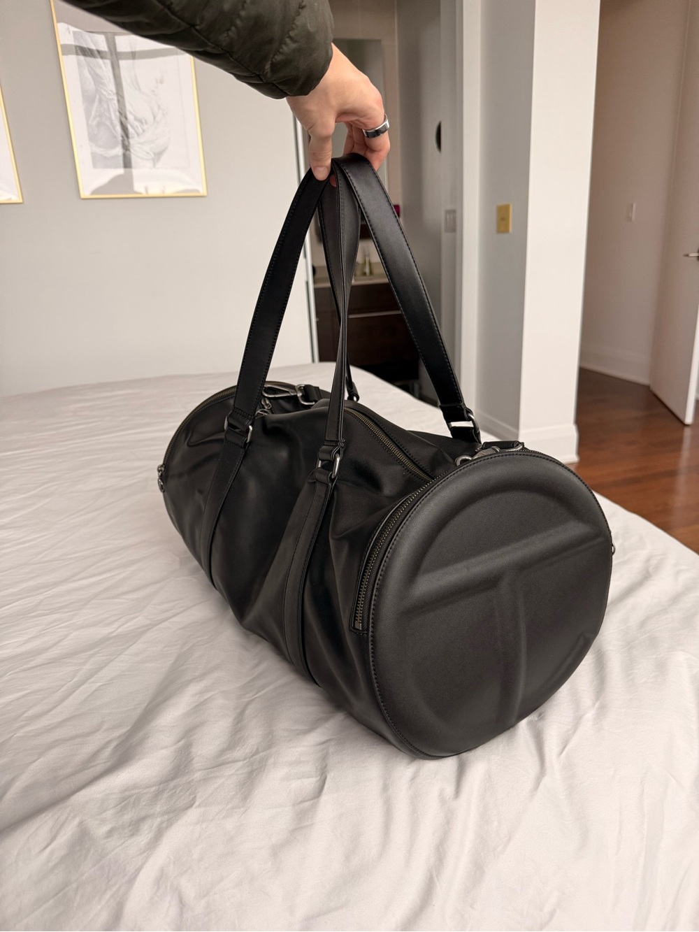 Telfar Large Black Duffle Bag